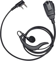 UAYESOK G Shape Safety Radio Earphones 2 Pin Walkie Talkie Headset for Kenwood TK3301 TK3501 Baofeng