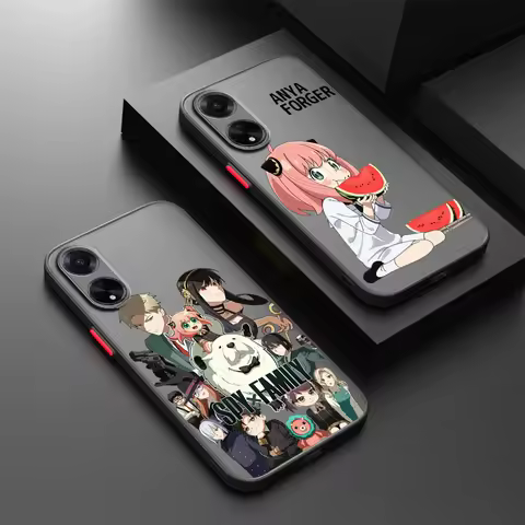 S-Spy G-Game Anya F-Forger Cartoon Frosted Translucent For OPPO X5 X3 A54S A5 A94 A16 A53S A57 A74 A
