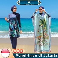 Kemeja Mandi Muslim Plus Ukuran 3/4 Buah Set Pakaian Renang Pakaian Pantai Wanita Set M-6XL