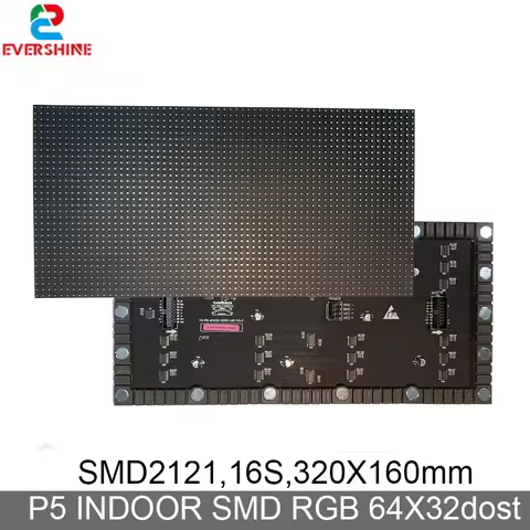 P5 Soft Module 320x160 64x32 Pixel LED Indoor Full-Color Flexible Display Screen 1/16 Scan 3in1 RGB 