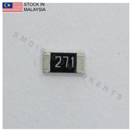 10PCS Taiwan-Grade 270R ±5%, 1206 SMD Resistor (271)