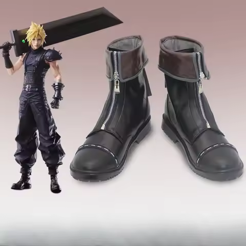 Game Final Fantasy VII Cloud Strife Cosplay Shoes Boots Halloween Accessorie Customized