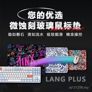 Glass Game Deed Micro FPS Mouse Pad Etching Fearless Gaming csgo2 Gaming Contract Tile Table Pad Ded