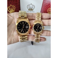 PROKING Couple Gold Watches – Analog Quartz Stainless Steel Jam Tangan Pasangan
