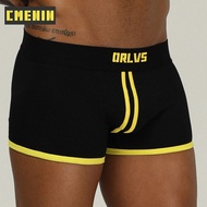 (1 Pieces) Sexy Men Underwear Boxers Pure Cotton Striped Boxershorts Underpants Breathable 4 Colors Male Panties Trunks OR167