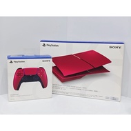 Volcanic Red DS5 Controller & PS5 Slim Cover Plate （USED）