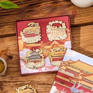 Beijing City Floral Series Fridge Magnet Travel Souvenir Cultural Creative Home Decor