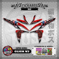 CLICK V2 STICKER DECALS ( JAPAN AKIRA )【WITH FREEBIES】 sticker motor stiker motor sticker scooter