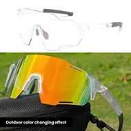 Cyxus เปลี่ยนสีกีฬา แว่นตากันแดด แว่นตากันแดด One Piece จักรยานแว่นตากันแดด UV400 กีฬากลางแจ้ง แว่นต