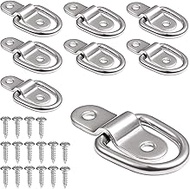 CH trade 304 Stainless Steel Ring D-Ring Tie Down 1/4" Heavy Duty Anchor Lashing Ring Surface Floor 