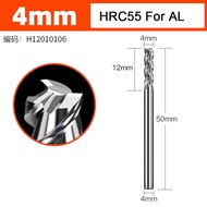 เครื่องมืองานไม้ HRC55ร่องตรงเครื่องกัดคาร์ไบด์ CNC อลูมิเนียมทองแดงอุปกรณ์เจาะตัดกัดไม้