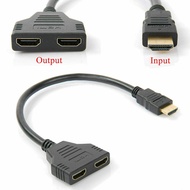 HDMI signal splitter cable 1 to 2 flat ends - HDMI splitter cable 1 to 2 - Split HDMI 1 to 2