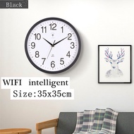 [MEETING] WIFI Automatic Timing Wall Clock Home Smart Wireless Wall Watch Living Room Mute Creative Clock