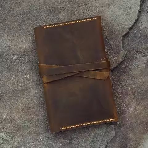 Personalized Leather field notes cover wallet / distressed leather field note case leather pocket si