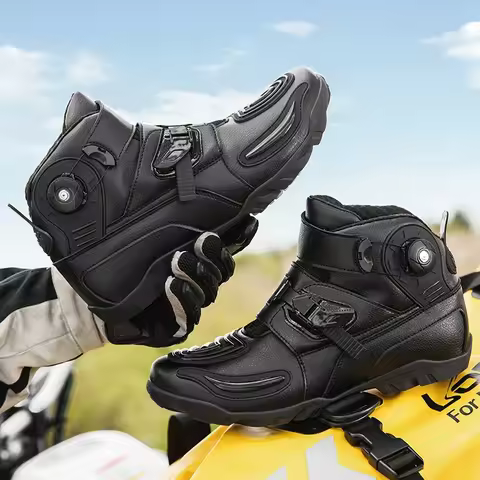 Mountain Commuter Riding Outdoor Boots Microfiber Leather Riding Foot Protective Shoes Motorcycle Ra