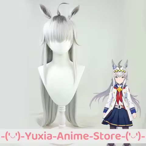 Uma Musume Pretty Derby Oguri Cap Cosplay Wig Ears Anime Game Roleplay Party Costume Prop Synthetic 