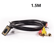 VGA To 3 RCA Male Component AV Cable 5FT 1.5M