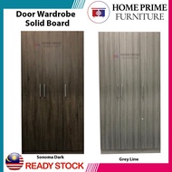 HOME PRIME SU989 3-Door Solid Board Wardrobe with 6 Shelves / Wardrobe / Wardrobe (3 Feet)