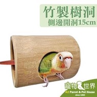 缺《寵物鳥世界》台灣製 竹製樹洞-側邊開洞 15cm | 鳥屋鳥窩休息 小型中小型鳥鸚鵡 蜜袋鼯寵物鼠小寵 YU115