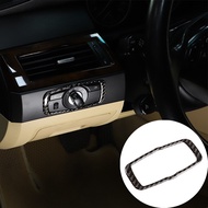 Real Carbon Fiber Headlight Switch Frame For BMW 5 Series E60/E61 Automobile Accessories