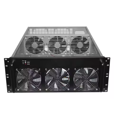 4U 6 Gpu Case 8 Gpu Case Server Rack Mount Chassis With 6 Fans Atx Power Supply Case 8GPU