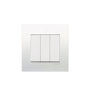 Schneider Vivace 3 Gang 1 Way Switch, White