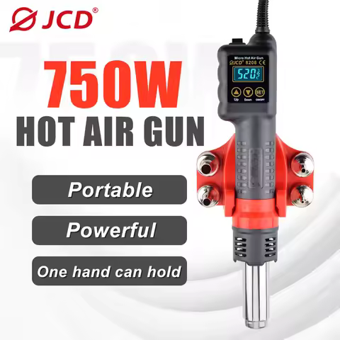 JCD Portable Hot Air Gun 750W Micro Welding Station BGA SMD Welding Tool LED Display Adjustable Temp