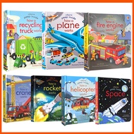 Usborne Peep Inside Series board Books,How A Plane Works/How A Recycling Truck Works/How A Fire Engi