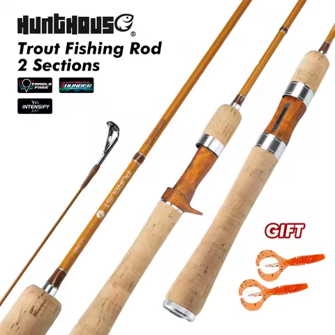 Hunthouse UL Trout Fishing Rod Spinning Casting Ultra Light Lure WT 0.2-0.8g 0.8-6g 1.65m 1.75m 1.85