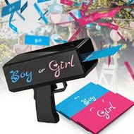 Gender Reveal Money Gun Shooter With Pink And Blue Props, Hand Held Spray Gun, Fun Game For Gender O
