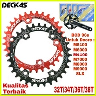 【hot sale】 Chainring Deckas BCD 96 Asymmetrical Narrow Wide For Shimano Deore M4100 M5100 M6000 M70