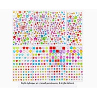 10Sheet Gem Stickers Self Adhesive Jewel Rhinestones Sticker gems