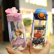 Kids Water Bottle 470ml BPA-Free Plastic Tritan Thick Rubber Spout Leakproof Frozen Elsa  Children W