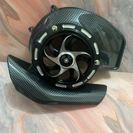 MESIN Carbon Fan COVER COVER COVER PLUS SPINER YAMHA FINO 125 MIO S MIO Z YAMAHA MIO GEAR 125 COVER Safety COVER Fan Protector CARBON MAGNET Engine PLUS SPINNER YAMAHA MIO M3 Z MIO SOUL GT 125 FINO Fi XEON ALL MATIC 125 Imported Quality