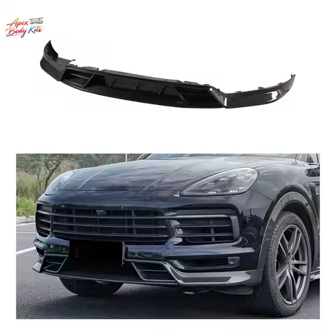 Manufactory Dry Carbon Fiber Front Bumper Lip Diffuser Spoiler for Porsche Cayenne/Coupe 9Y0/9Y3