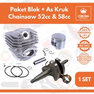 MESIN Cylinder Block Crankshaft Senso Chainsaw 5200 5800 Boring Axle Small Saw Machine 52CC 58CC