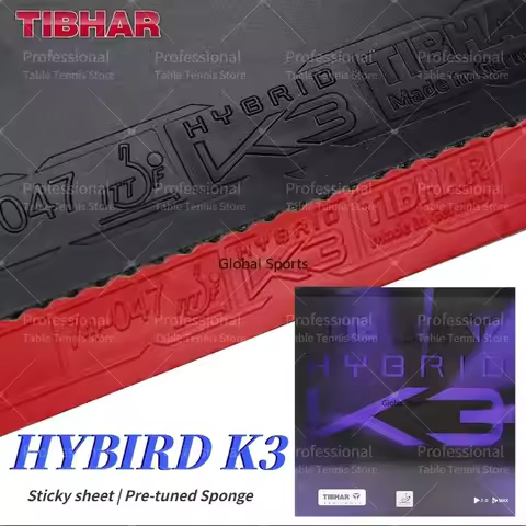 Original TIBHAR HYBRID K3 Table Tennis Rubber Sticky Ping Pong Rubber Sheet with Pre-tuned ESN Cake 