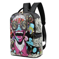Backpack European and American Style Graffiti School Bag for Middle and High School Students Cartoon