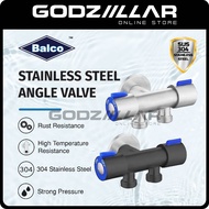 Balco SUS304 Stainless Steel Two Way Stop Angle Valve Water Tap