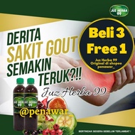 Ubat saraf gout supplement turun asid urik jus herba 99 penawar bengkak kaki sendi dan urat jari rad