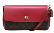 Coach Women s Signature Reversible Crossbody Bag Handbag - Brown/True Red