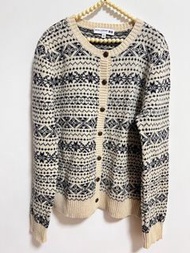 二手韓版UNIQLO雪花造型針織毛衣外套 罩衫 造型外套