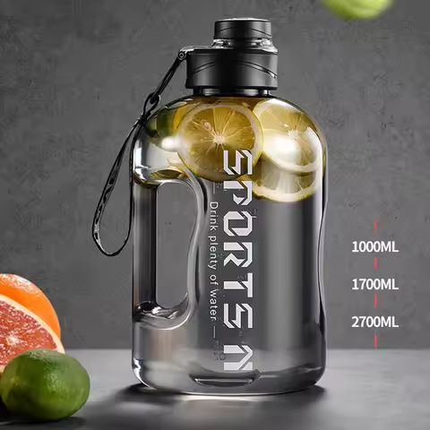 2.7/1.7LSport Water Bottle Super Large Capacity Accurate Calibration Water Kettle Fitness Gym Hiking