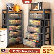 6 Layer Stainless Steel Kitchen Sliding Cabinet Rak Rak Dapur Basket Pull Out Organizer Drawer Pantr