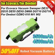 12V 3500mAh/4500mAh for Ecovacs Robotic Vacuum Sweeper Battery DE33 DD35 DE55 DE5G DM88 DG710 DG716 