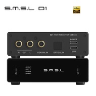 SMSL D1 DAC To AUX AUX Hifi ปุ่มควบคุมแบบสัมผัสพอร์ต USB-C คู่เอาต์พุต RCA ตัวแปลงเสียงดิจิตอลอะลูมิ