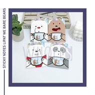 FOLDABLE STICKY NOTES / MARKER STICK / BOOK LIMITER / MINI MEMO PAD CARTOON CHARACTER MOTIF WE BARE 