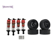 Metal  and Rubber Tire Set for SG1603 SG1604 SG1605  UD1601 UD1602 UD1603 1/16 RC Car Parts,Black