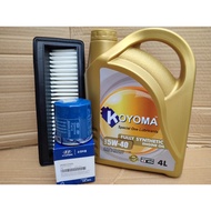 HYUNDAI i10 1.25 OIL FILTER + AIR FILTER + KOYOMA 5W40 FULLY SYNTHETIC ENGINE OIL