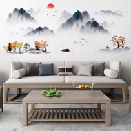 Travel Wall Stickers CH69099 Akira Susuyama Mountain Water Painting TV Sofa Background Wall Landscape Stickers Group Mountain Murals